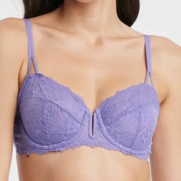 Auden Women's Unlined Balconette Bra, Size 40-C- Purple NWT - Picture 1 of 8